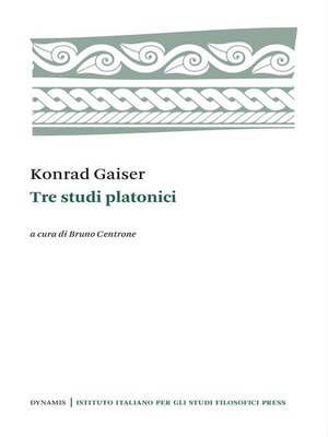 cover image of Tre studi platonici